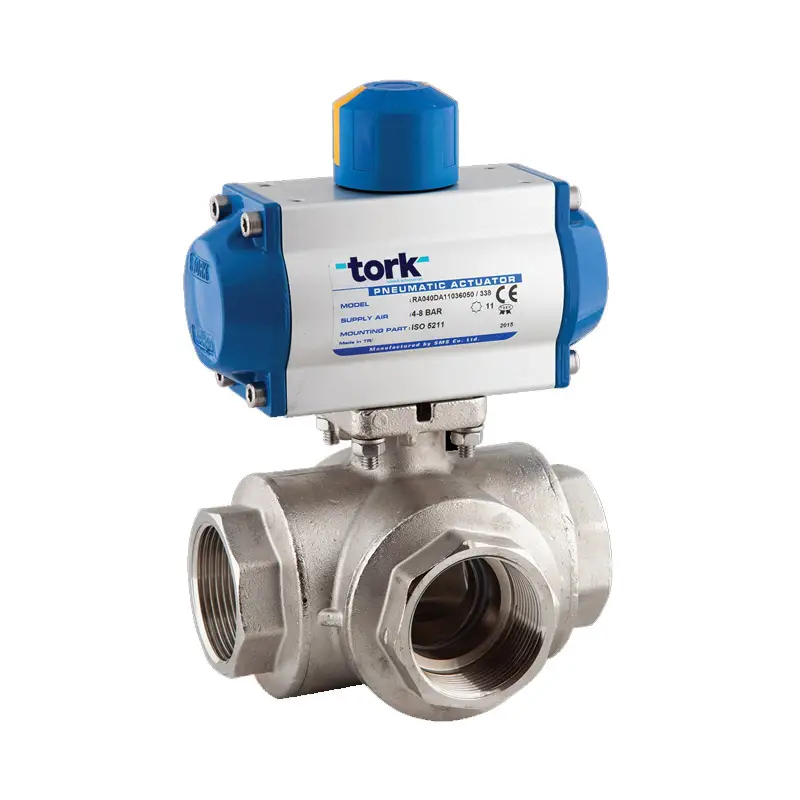 TORK-PAV 902 Pnömatik Aktüatörlü Pirinç Küresel Vana